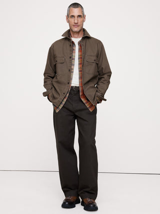 Cotton Twill Shirt Jacket.
