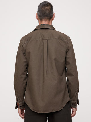 Cotton Twill Shirt Jacket.