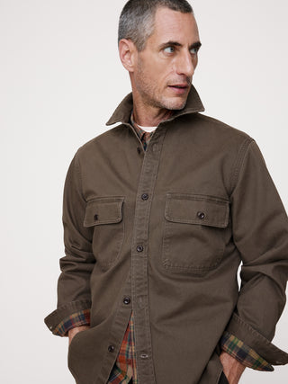 Cotton Twill Shirt Jacket.