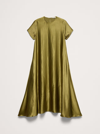 Aurelia Italian Satin Trapeze Dress.