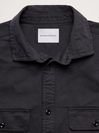 Cotton Twill Shirt Jacket.
