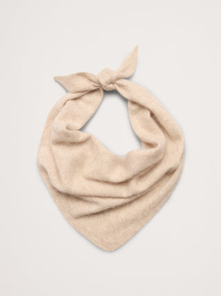 Brushed Wool-Cashmere Triangle Scarf.