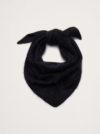 Brushed Wool-Cashmere Triangle Scarf.