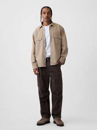 UltraSoft Denim Relaxed Utility Shirt.