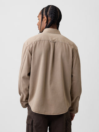 UltraSoft Denim Relaxed Utility Shirt.