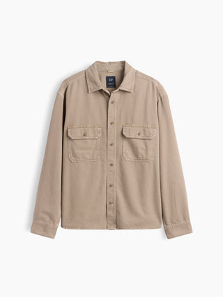 UltraSoft Denim Relaxed Utility Shirt.