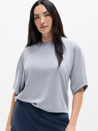 Camiseta Oversized Manga Corta Detalle Acanalado