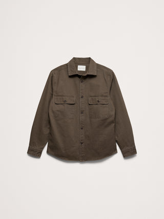 Cotton Twill Shirt Jacket.