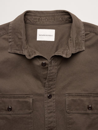 Cotton Twill Shirt Jacket.