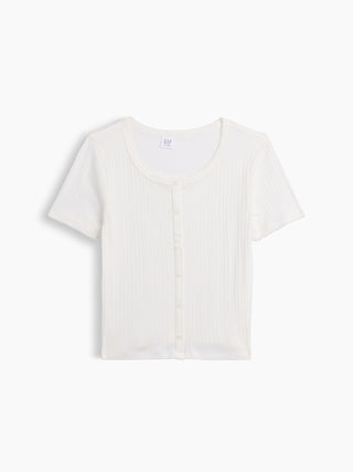 Top De Niños Con Botones Delanteros De Canalé.