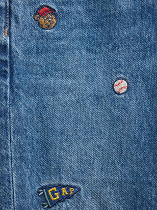 Baby & Toddler Embroidered Pull-On Baggy Jeans.