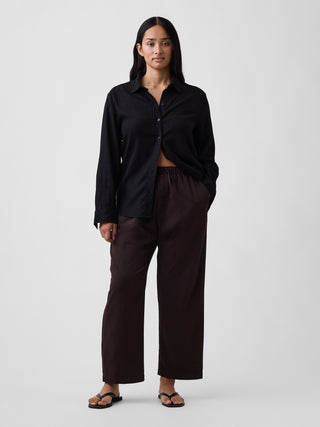 Mid Rise Easy Twill Pants.