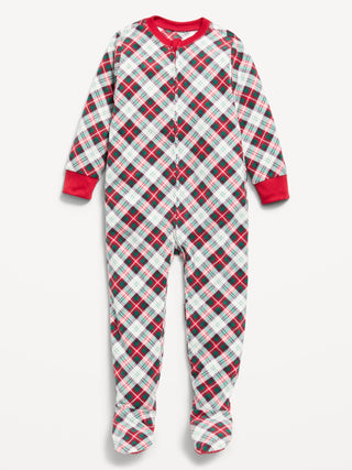 Pijama de una pieza de microfleece con cierre de 2 vías para niños pequeños y bebés.