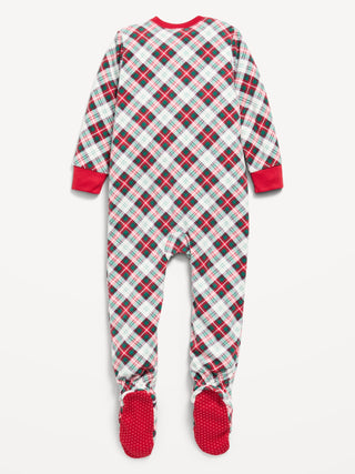 Pijama de una pieza de microfleece con cierre de 2 vías para niños pequeños y bebés.