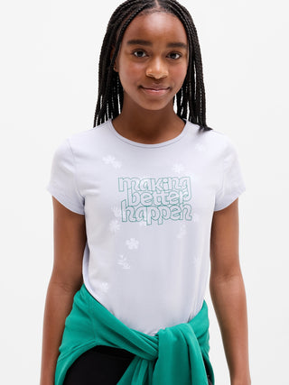 Camiseta Ajustada Manga Corta, Niña