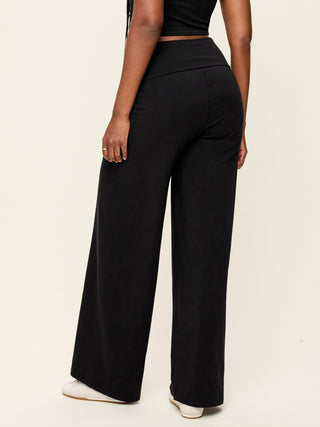 Pantalón Ancho Talle Alto Cintura Pegable