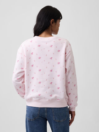Sudadera Oversized Cuello Redondo con Logo