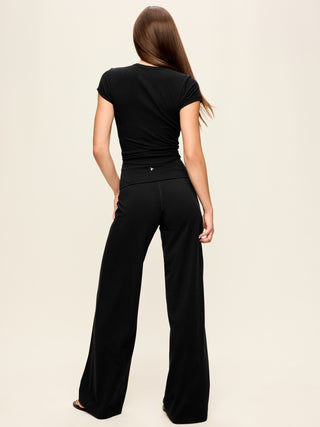 Pantalón Ancho Talle Alto Cintura Pegable