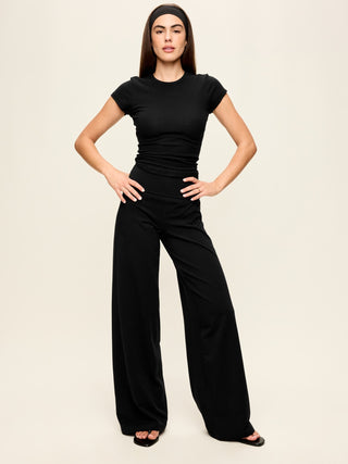 Pantalón Ancho Talle Alto Cintura Pegable