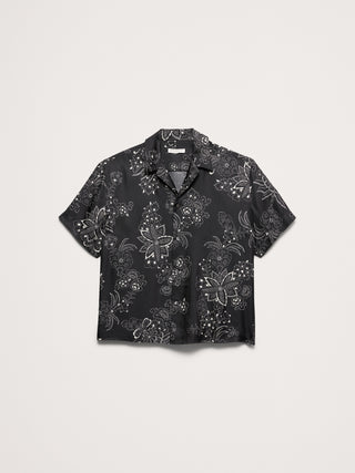Standard-Fit Silk Resort Shirt.