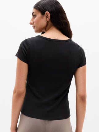 Signature Rib Scoop Tee.