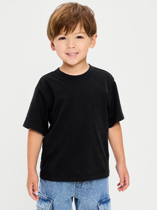 Oversized Short-Sleeve Heavyweight T-Shirt for Toddler Boys.