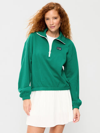 SoComfy Half-Zip Graphic Pullover Sweatshirt.