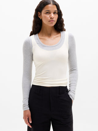 Perfect Rib Layered Top.