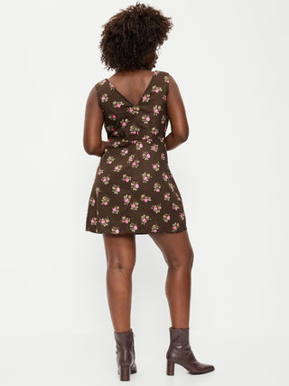 Sleeveless A-Line Mini Dress.