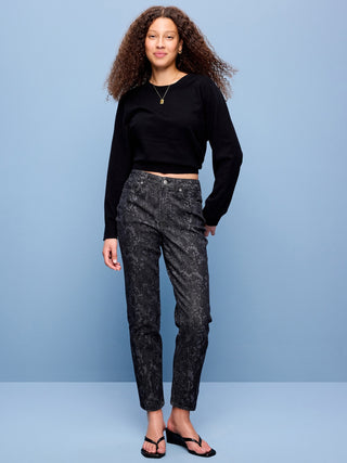 Jeans OG de tiro alto y corte recto al tobillo.