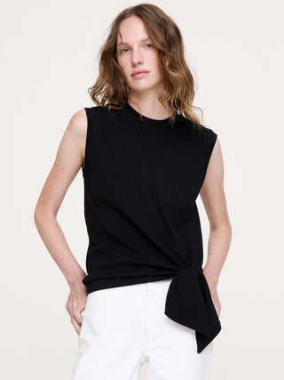 Vintage Cotton Tie-Hem Tank.
