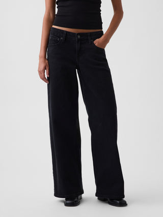 Jeans Stride de pierna ancha y tiro bajo.