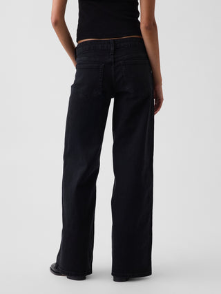 Jeans Stride de pierna ancha y tiro bajo.