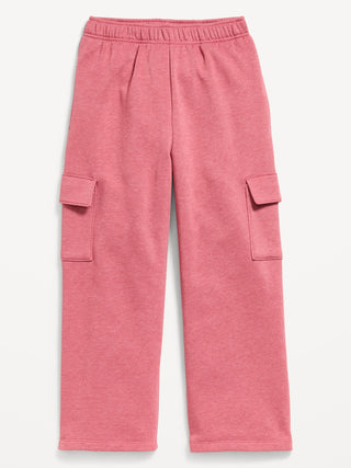 Pantalones cargo deportivos super holgados de pierna ancha para niñas.