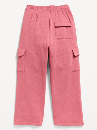 Pantalones cargo deportivos super holgados de pierna ancha para niñas.