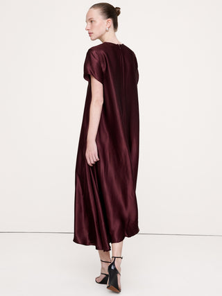 Aurelia Italian Satin Trapeze Dress.