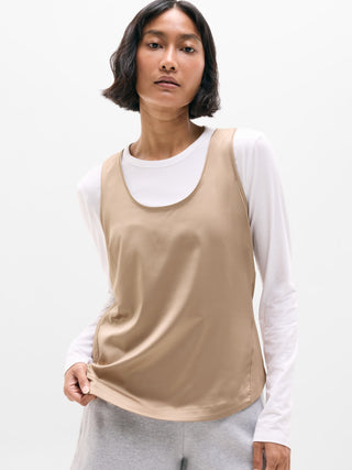 Featherweight Satin Tank.