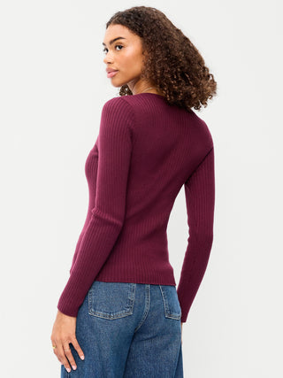 SoSoft Lite Crew-Neck Long-Sleeve Ribbed Top.