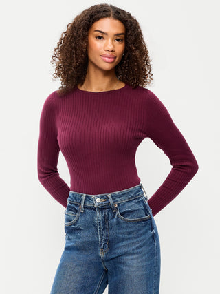 SoSoft Lite Crew-Neck Long-Sleeve Ribbed Top.