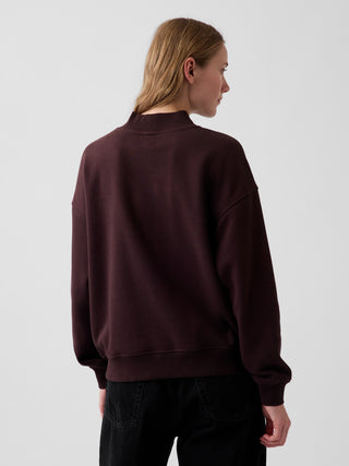 VintageSoft Oversized Mockneck Logo Sweatshirt.