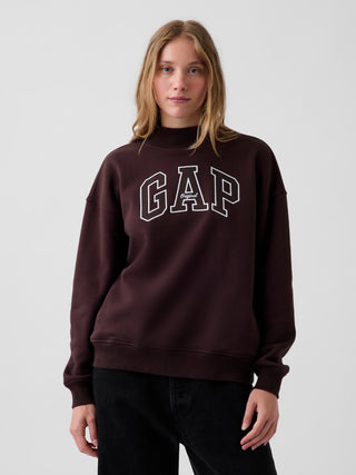 VintageSoft Oversized Mockneck Logo Sweatshirt.