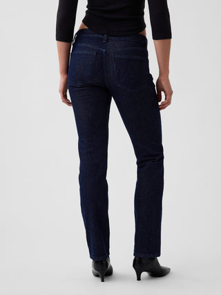Jeans slim rectos de tiro bajo, estilo años 90.
