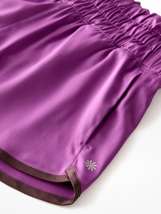 Athleta Girl Run Free Satin 2.5" Short.