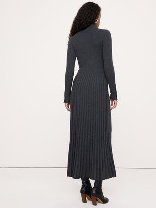 Ribbed Buttoned Sweater Dress.