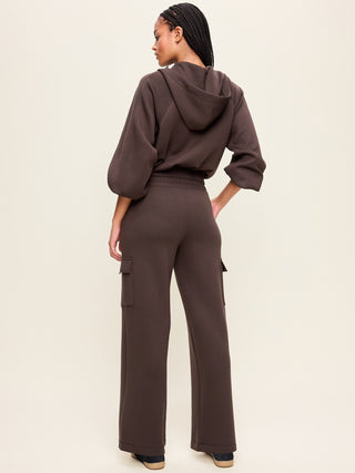 High-Waisted Bounce Fleece Wide-Leg Cargo Sweatpants.