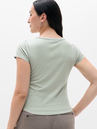 Signature Rib Scoop Tee.