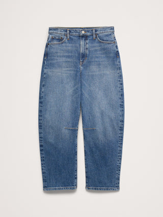 Mid-Rise Barrel Ankle Jean.
