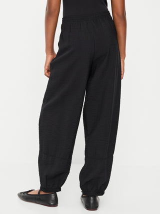 High-Waisted Crinkled Harem Pants for Girls.