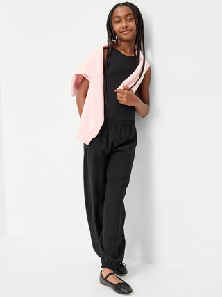 High-Waisted Crinkled Harem Pants for Girls.