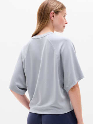 Camiseta Oversized Manga Corta Detalle Acanalado
